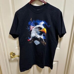 Harley-Davidson Large Eagle USA Flag T-shirt